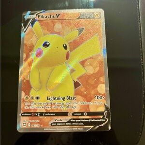 Pikachu V ultra rare card. Pristine condition
